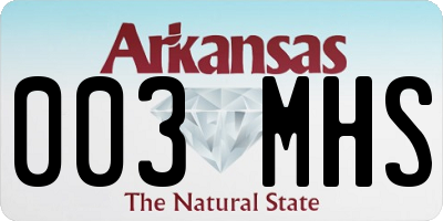 AR license plate 003MHS