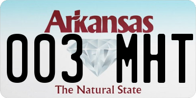 AR license plate 003MHT