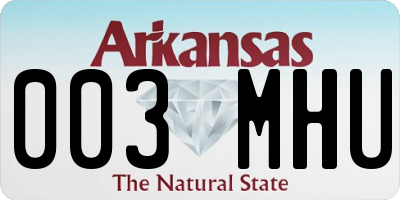 AR license plate 003MHU
