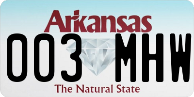 AR license plate 003MHW