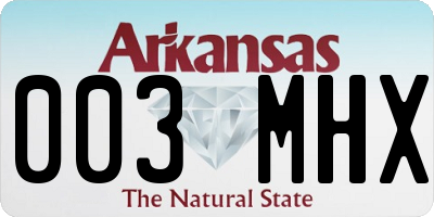 AR license plate 003MHX