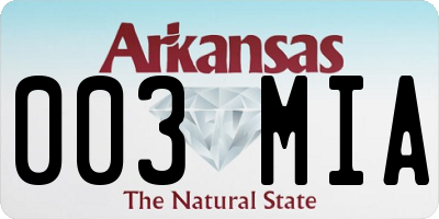AR license plate 003MIA