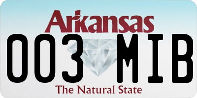 AR license plate 003MIB