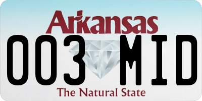AR license plate 003MID