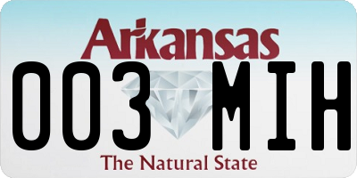 AR license plate 003MIH