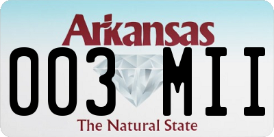 AR license plate 003MII