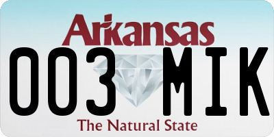 AR license plate 003MIK