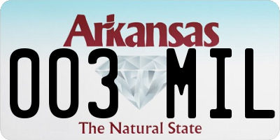 AR license plate 003MIL