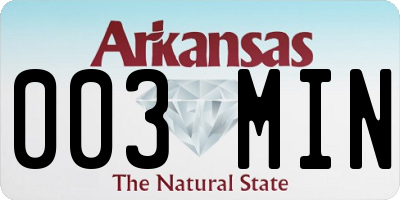AR license plate 003MIN