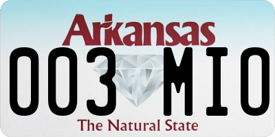 AR license plate 003MIO