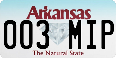 AR license plate 003MIP