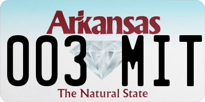 AR license plate 003MIT