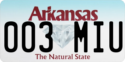 AR license plate 003MIU