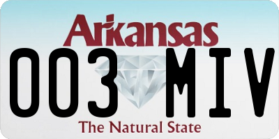 AR license plate 003MIV