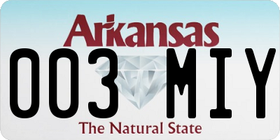 AR license plate 003MIY