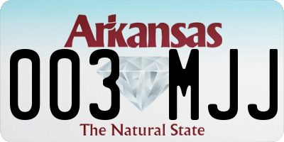 AR license plate 003MJJ