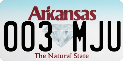 AR license plate 003MJU