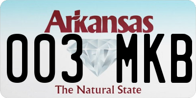 AR license plate 003MKB