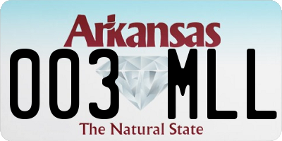 AR license plate 003MLL