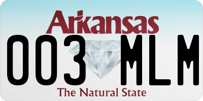 AR license plate 003MLM