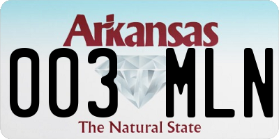 AR license plate 003MLN