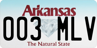 AR license plate 003MLV