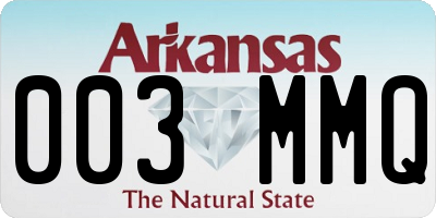 AR license plate 003MMQ