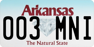 AR license plate 003MNI