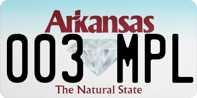 AR license plate 003MPL