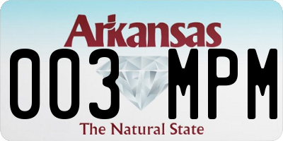 AR license plate 003MPM