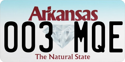 AR license plate 003MQE