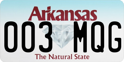 AR license plate 003MQG
