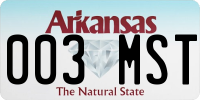 AR license plate 003MST
