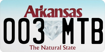 AR license plate 003MTB
