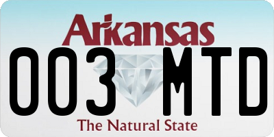 AR license plate 003MTD