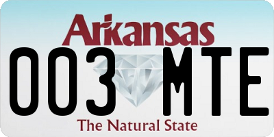 AR license plate 003MTE