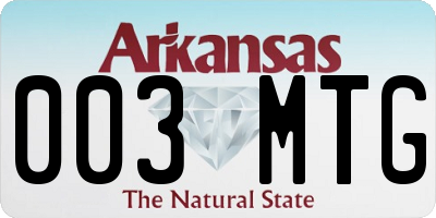 AR license plate 003MTG