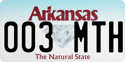 AR license plate 003MTH