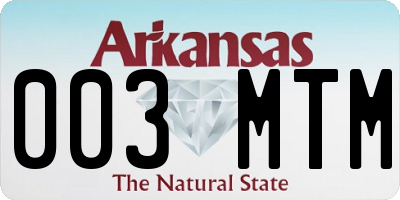 AR license plate 003MTM