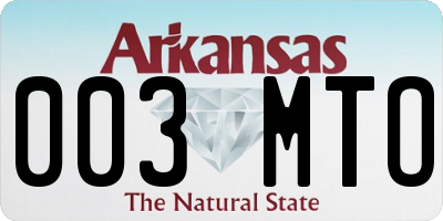 AR license plate 003MTO