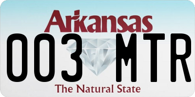 AR license plate 003MTR