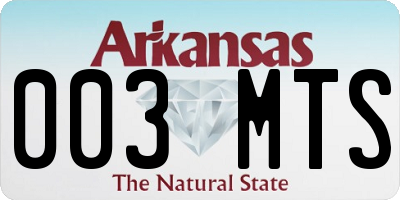 AR license plate 003MTS