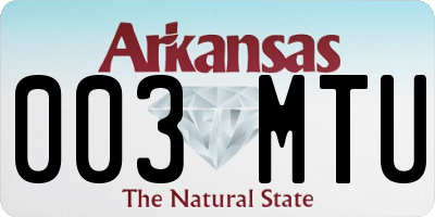 AR license plate 003MTU