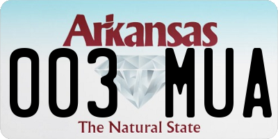 AR license plate 003MUA