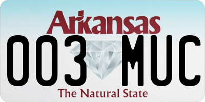 AR license plate 003MUC