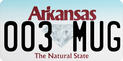 AR license plate 003MUG