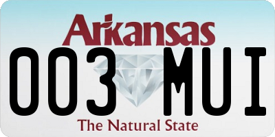 AR license plate 003MUI