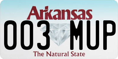 AR license plate 003MUP