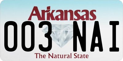 AR license plate 003NAI
