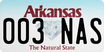 AR license plate 003NAS